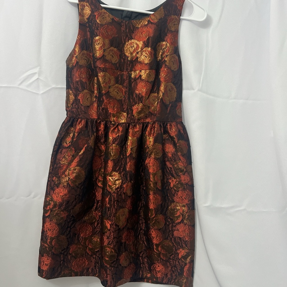 Floral Brocade Sleeveless Dress